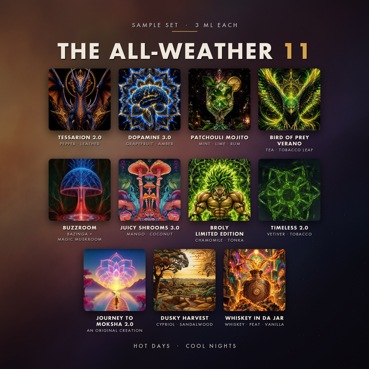 SAMPLE SET - The All-Weather 11